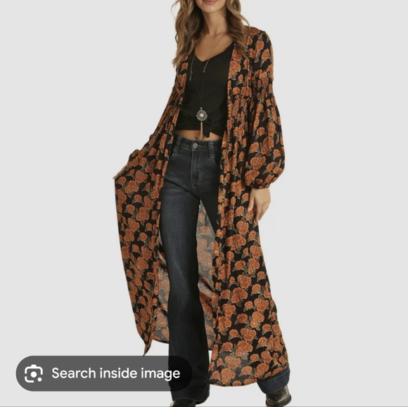 Rock & Roll Cowgirl Sweaters - Rock & Roll Cowgirl floral duster